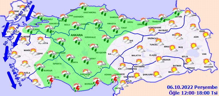 6 Ekim 2022 Perşembe günü hava durumu nasıl olacak? Meteoroloji kuvvetli yağış nedeniyle uyardı! İşte il il hava durumu...