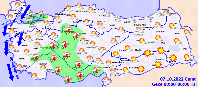 6 Ekim 2022 Perşembe günü hava durumu nasıl olacak? Meteoroloji kuvvetli yağış nedeniyle uyardı! İşte il il hava durumu...