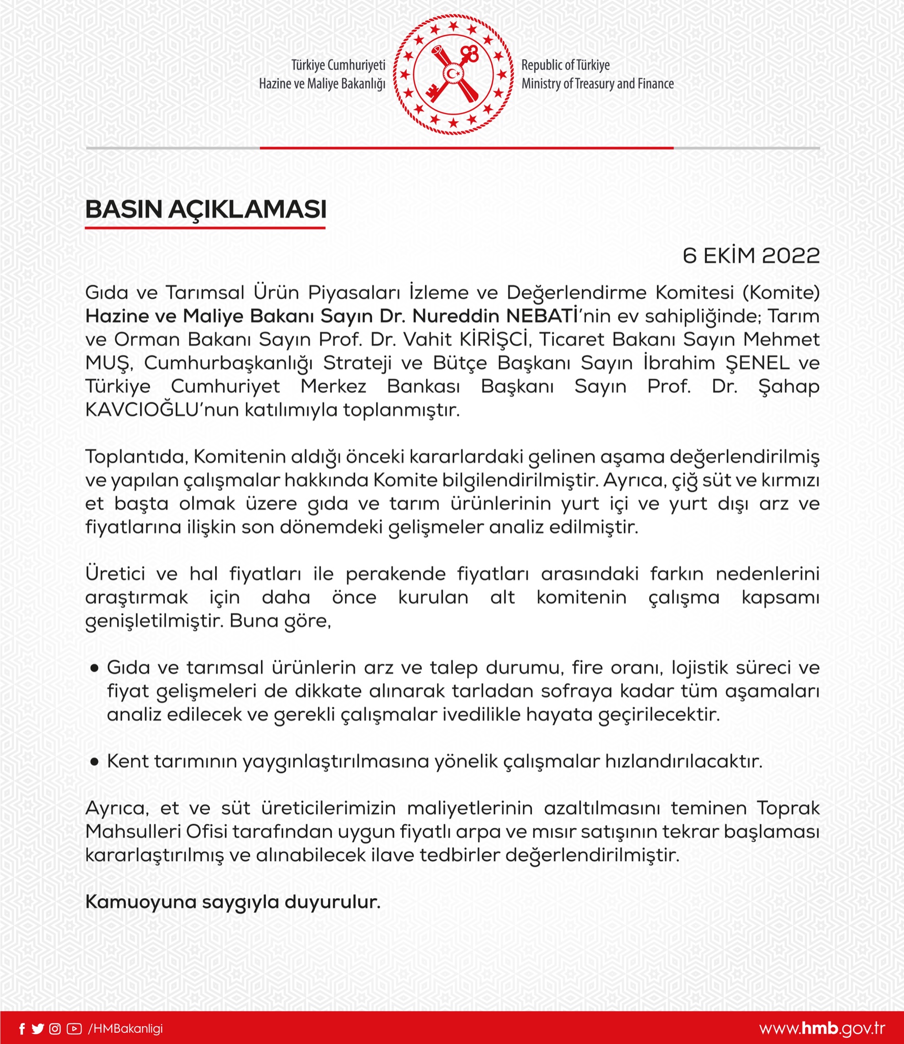 Son dakika | Bakan Nebati duyurdu! Et ve süt üreticileri için güzel haber: TMO, uygun fiyatlı arpa ve mısır satacak