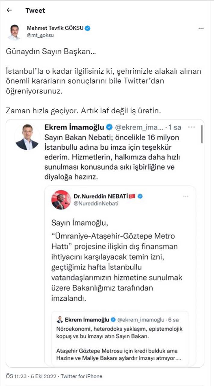 Bakan Nebati ve İmamoğlu arasında kredi polemiği! İmamoğlu yine sınıfta kaldı: Kredi onayından haberi yok