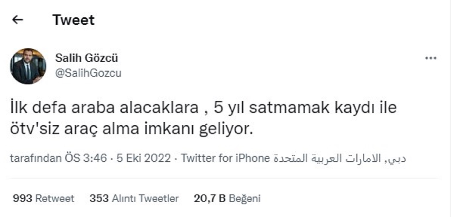 Salih Gözcü duyurdu! İlk kez araba alacaklara ÖTV'siz araç alma imkanı geliyor! 