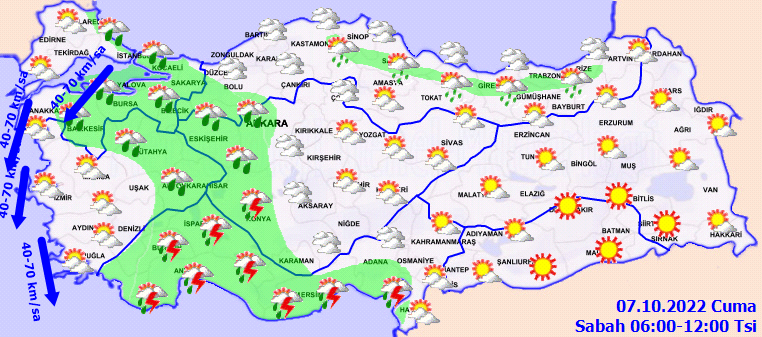 7 Ekim 2022 Cuma günü hava durumu nasıl olacak? Kuvvetli yağış geliyor! Meteoroloji'den sel uyarısı! İşte il il hava durumu...