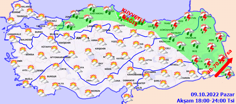 9 Ekim 2022 Pazar günü hava durumu nasıl olacak? Meteoroloji'den yağış uyarısı! Hafta sonu tatiliniz zehir olmasın!! İşte il il hava durumu...