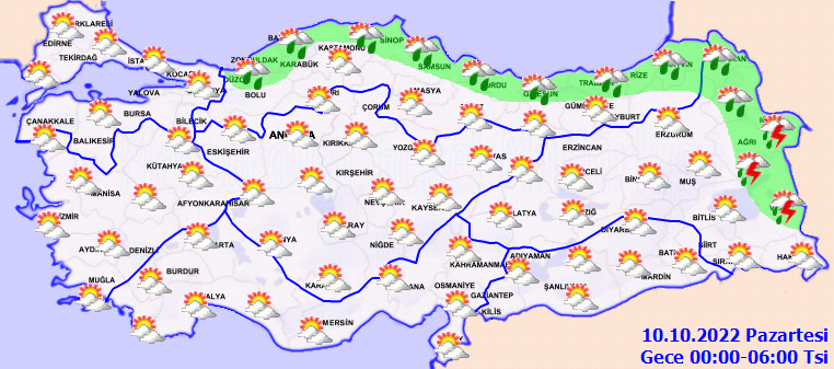 9 Ekim 2022 Pazar günü hava durumu nasıl olacak? Meteoroloji'den yağış uyarısı! Hafta sonu tatiliniz zehir olmasın!! İşte il il hava durumu...