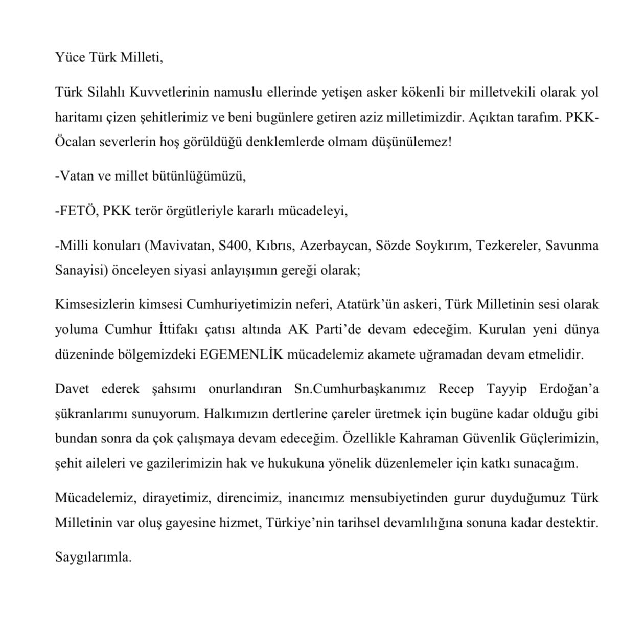 Son dakika |Yazılı açıklamayla duyurdu: Mehmet Ali Çelebi, AK Parti'ye katıldı
