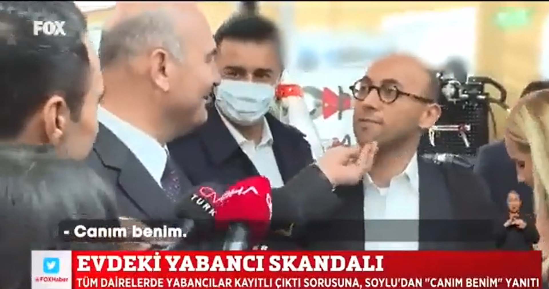 Sosyal medyada gündem oldu! Bakan Soylu soru soran muhabirini yüzünü okşadı: Canım benim