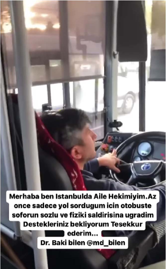 Denetimsiz İBB'nin saldırgan şoföründen skandal görüntüler! Kendisine soru soran yolcuya sözlü ve fiziksel şiddet uyguladı!