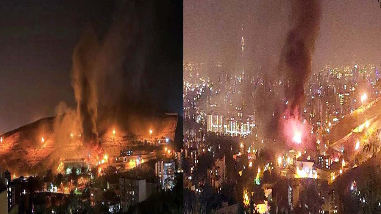 Başkent Tahran'da gece paniği! Gardiyanlarla gerginlik yaşayan mahkumlar hapishaneyi ateşe verdi!