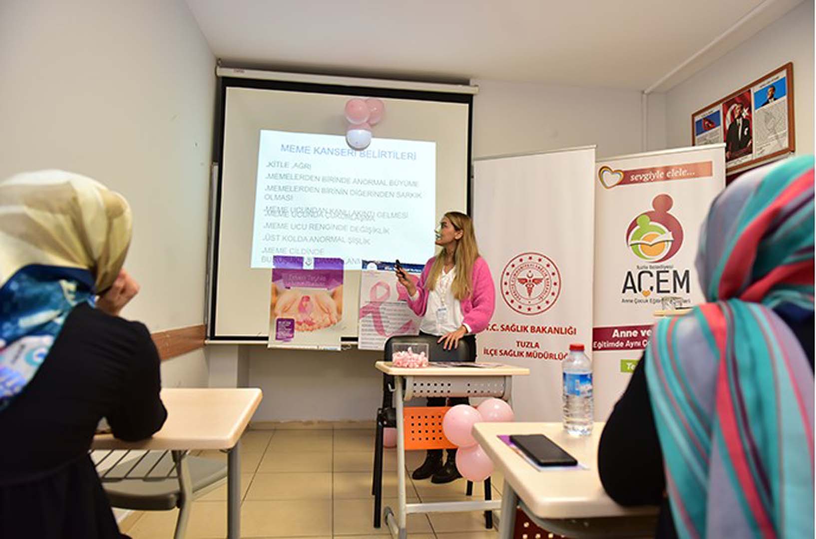 Tuzla Belediyesi'nden Meme kanserine karşı bilinçlendirme eğitimi verildi!