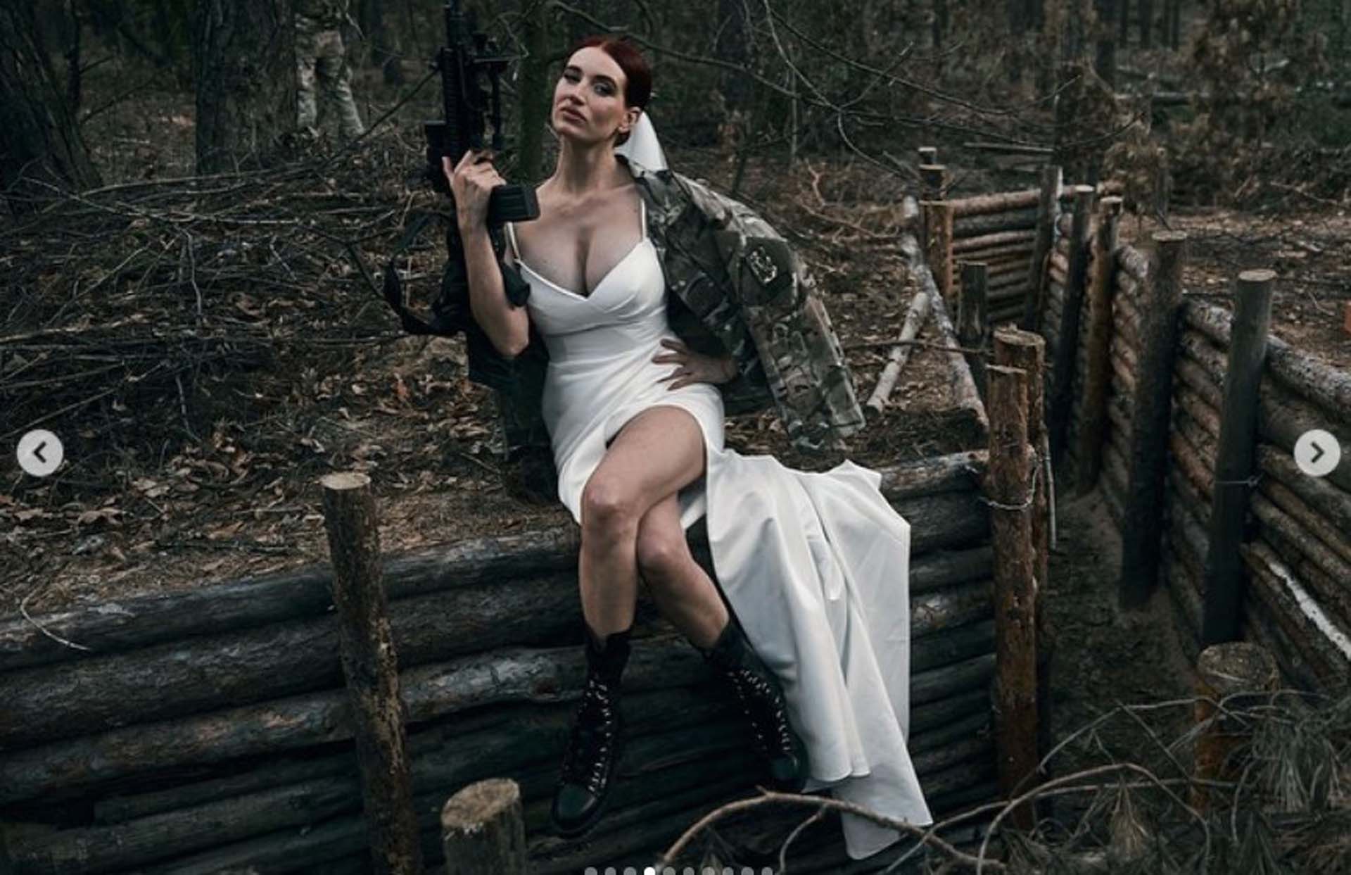 Ukraynalı güzellik kraliçesi, cephede tanıştığı askerle evlendi: Daha mükemmel bir düğün düşünemezdim!