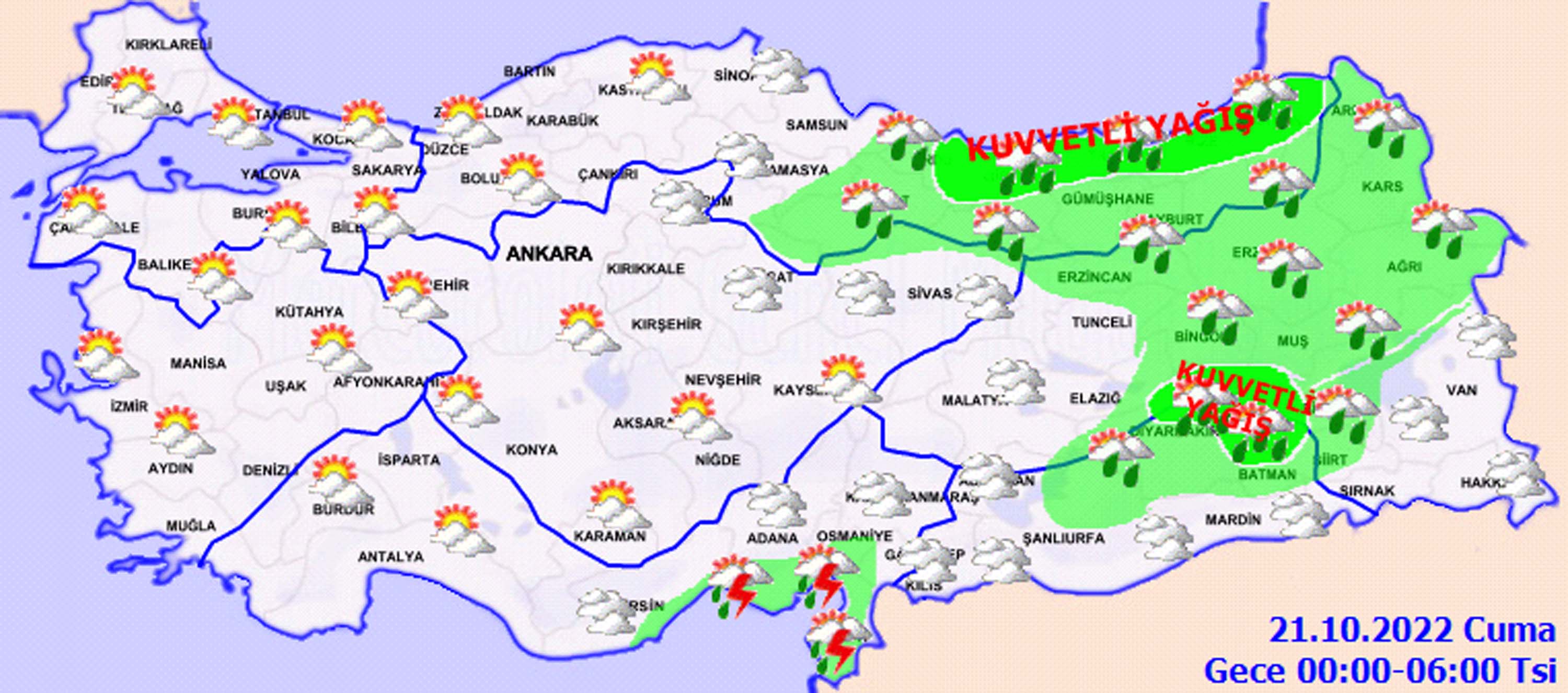 20 Ekim 2022 Perşembe hava durumu: Dikkat! Meteorolojiden o bölgeler için fırtına ve şiddetli yağış uyarısı! Sel, su baskını, heyelan olabilir...