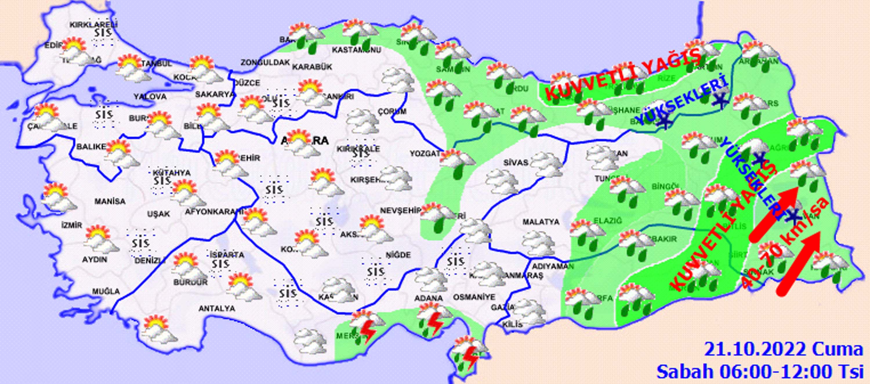 21 Ekim 2022 Cuma hava durumu: Dikkat, hava buz kesiyor! Bugün sis, fırtına, yağmur için tedbirli olmakta fayda var!