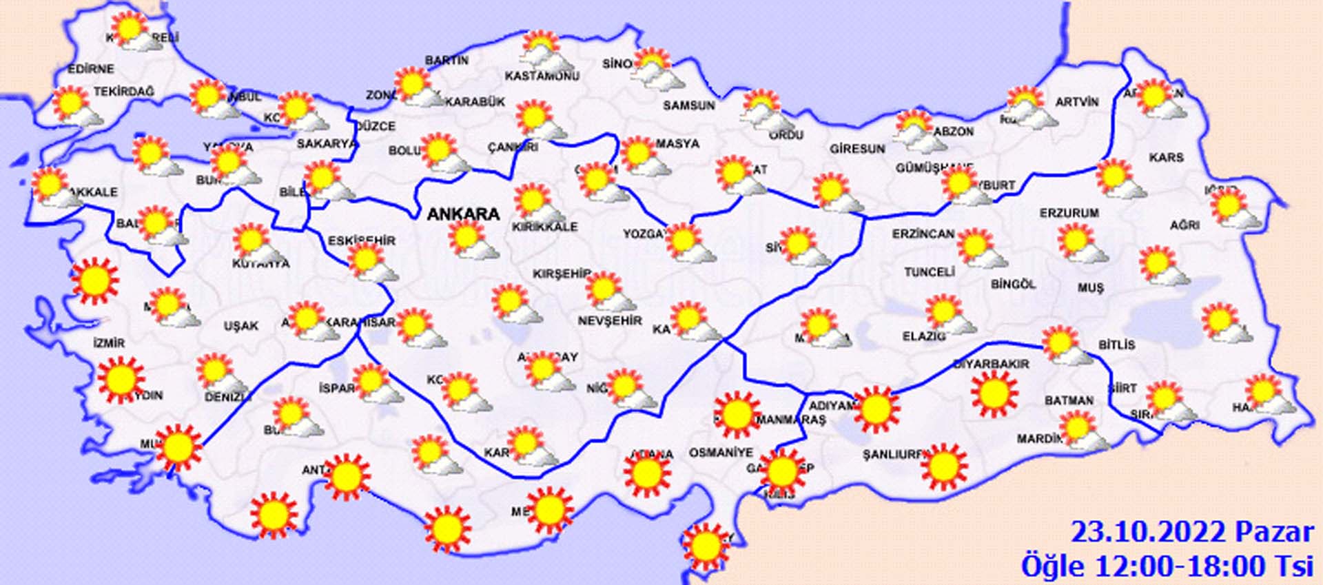 23 Ekim 2022 Pazar hava durumu: Tüm yurdu yazdan kalma bir gün bekliyor!