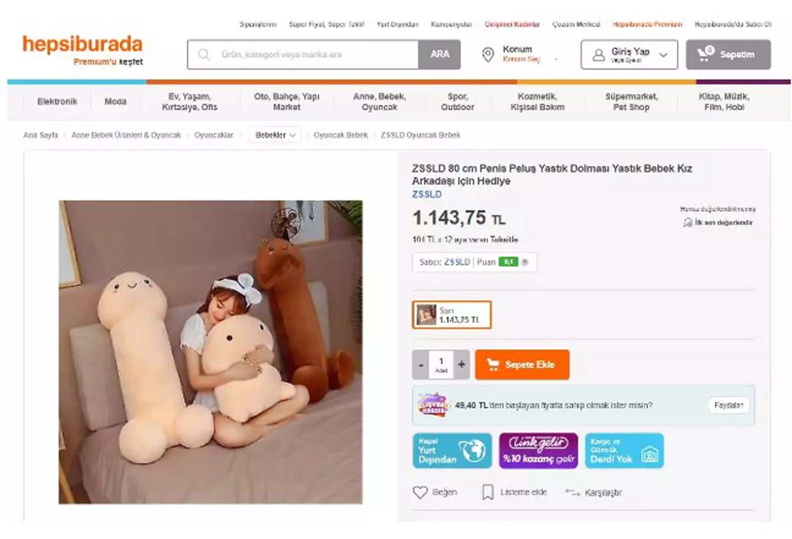 Hepsiburada satıcısından skandal ürünler! Çocuk kategorisinde satılan oyuncaklar büyük tepkiye neden oldu! 