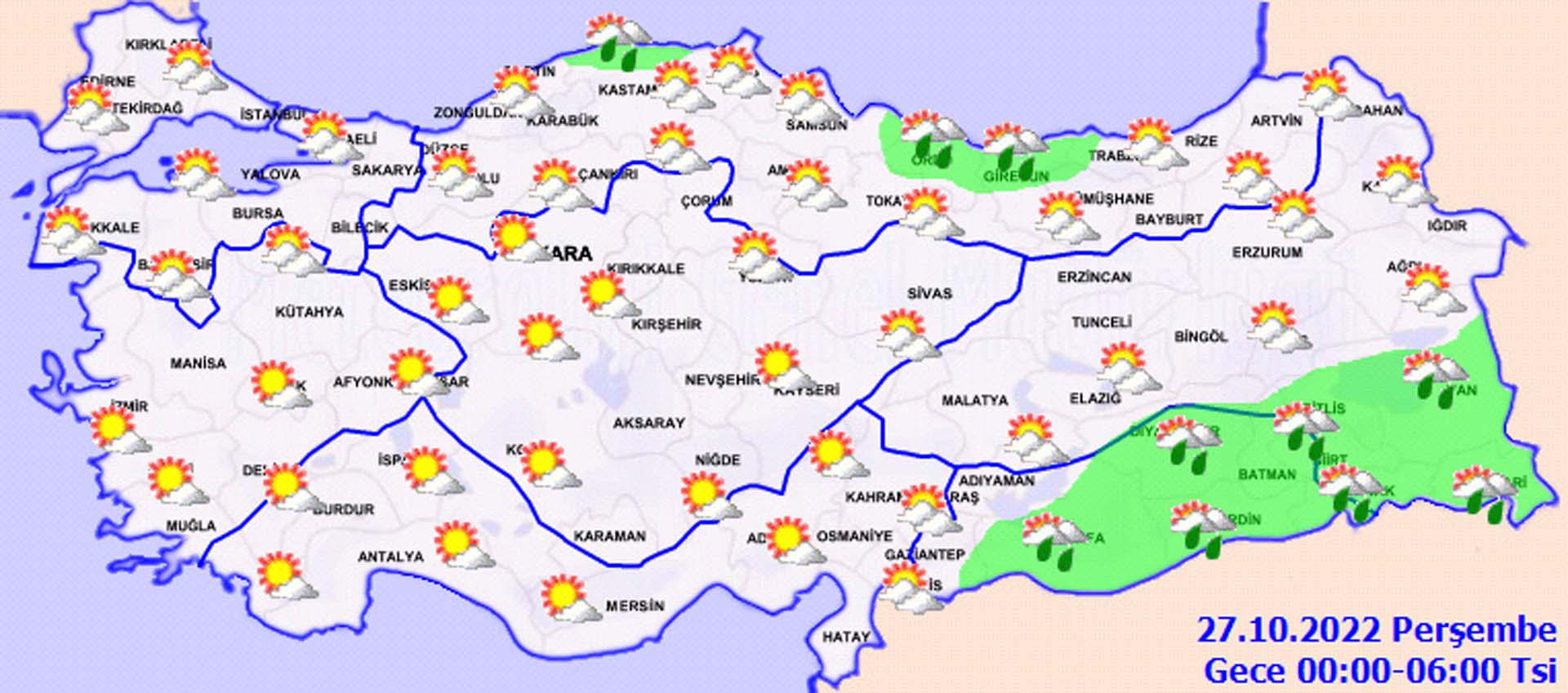 26 Ekim 2022 Çarşamba hava durumu: Sıcak havanın tadını çıkarın!