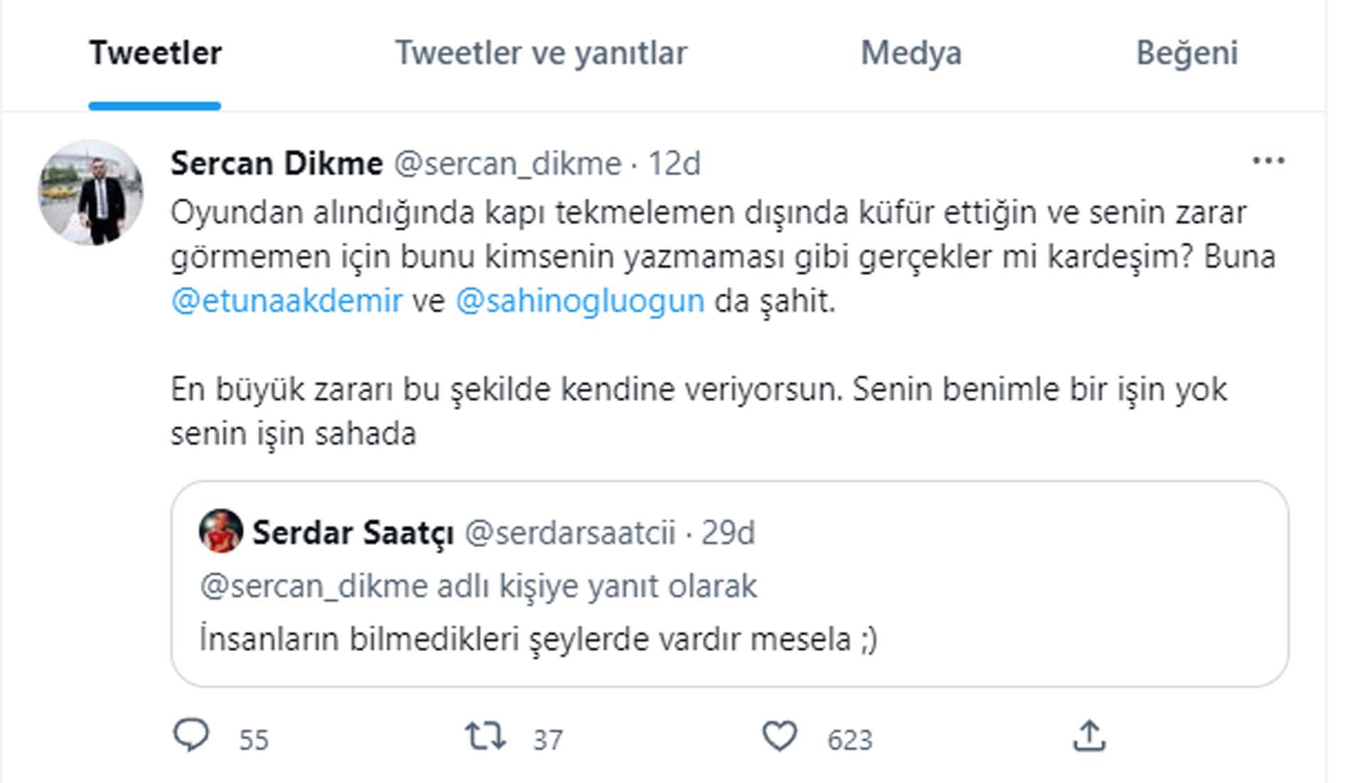 Sosyal medyada atıştılar! Serdar Saatçı ve A Spor muhabiri Sercan Dikme birbirine arasında polemik! 