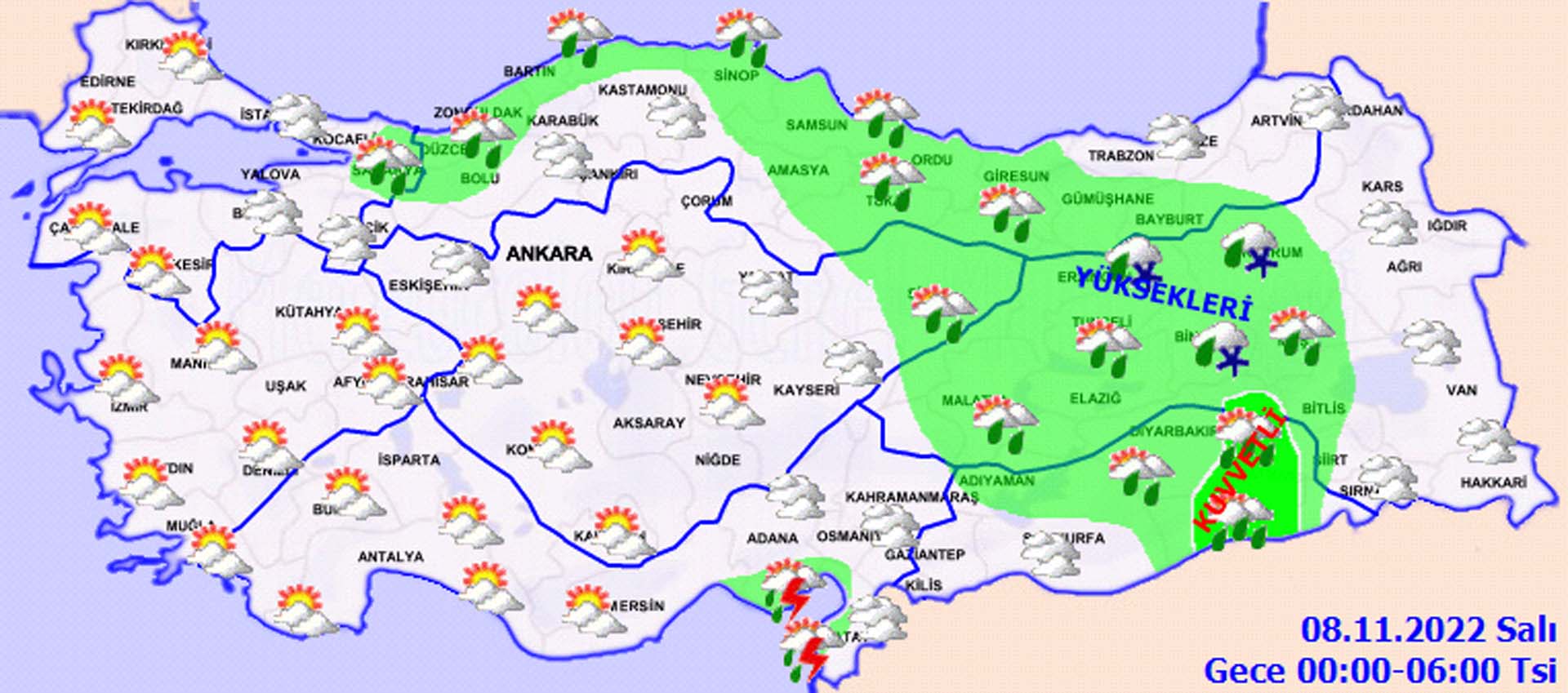 Meteorolojiden üst üste uyarılar! Sıcaklıklar düşüyor, sağanak yağış ve kar geliyor! İşte il il hava durumu 
