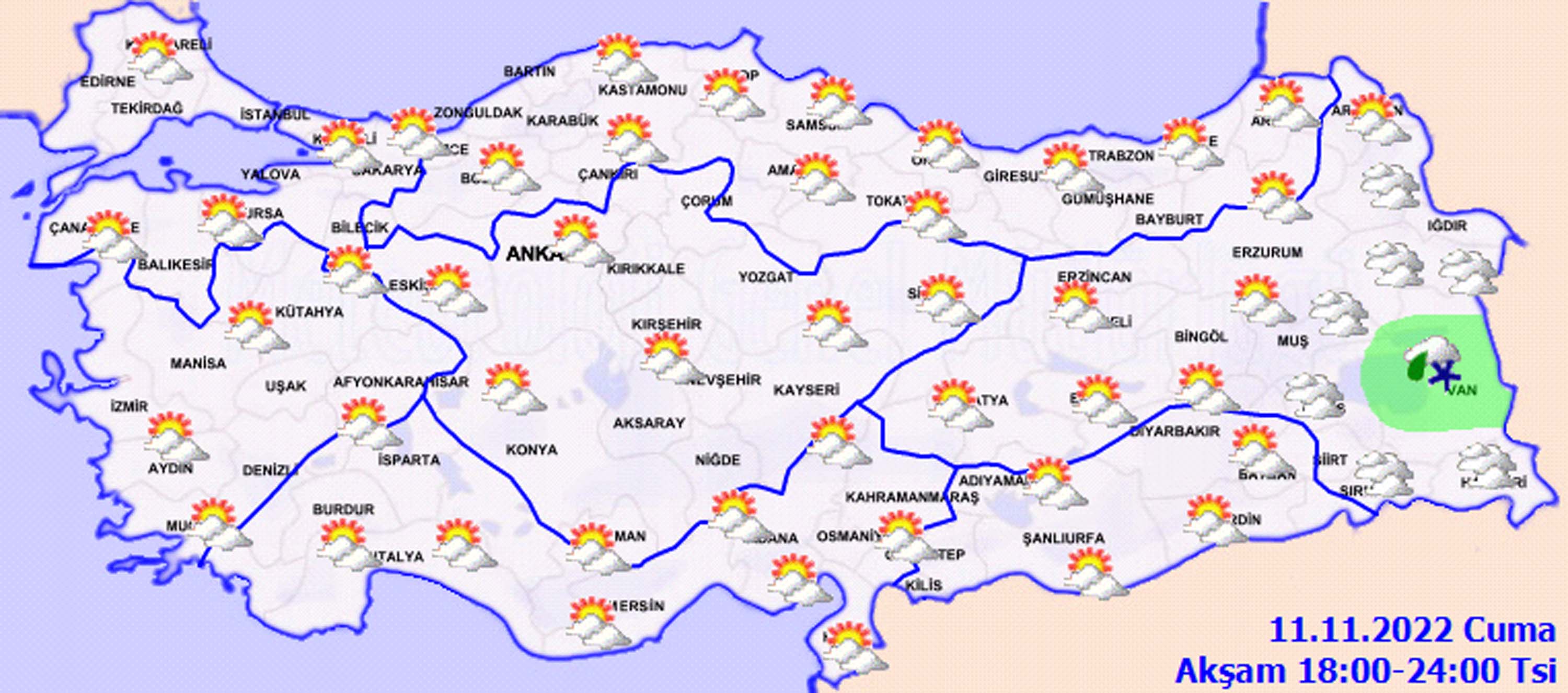 11 Kasım Cuma hava durumu: Meteorolojiden kar ve sağanak uyarısı! 