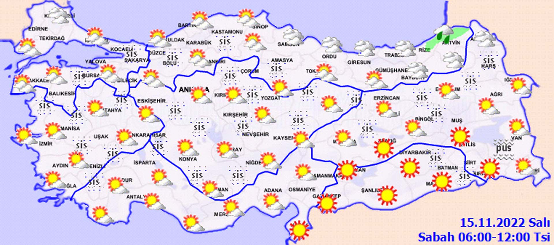 15 Kasım 2022 Salı hava durumu: O illerimizi sağanak yağış bekliyor!