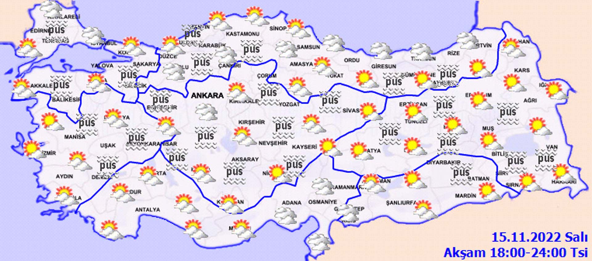 15 Kasım 2022 Salı hava durumu: O illerimizi sağanak yağış bekliyor!