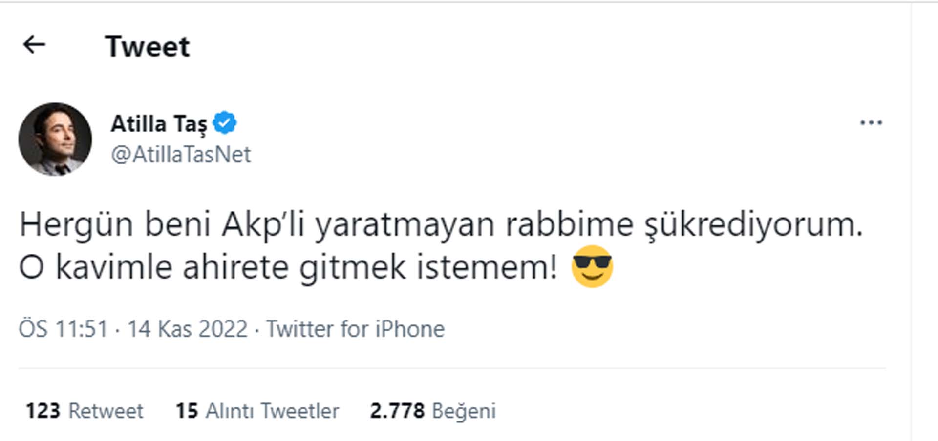 Atilla Taş'tan tepki çeken paylaşımlar! AK Parti ve seçmene nefret kustu, sosyal medya ayağa kalktı