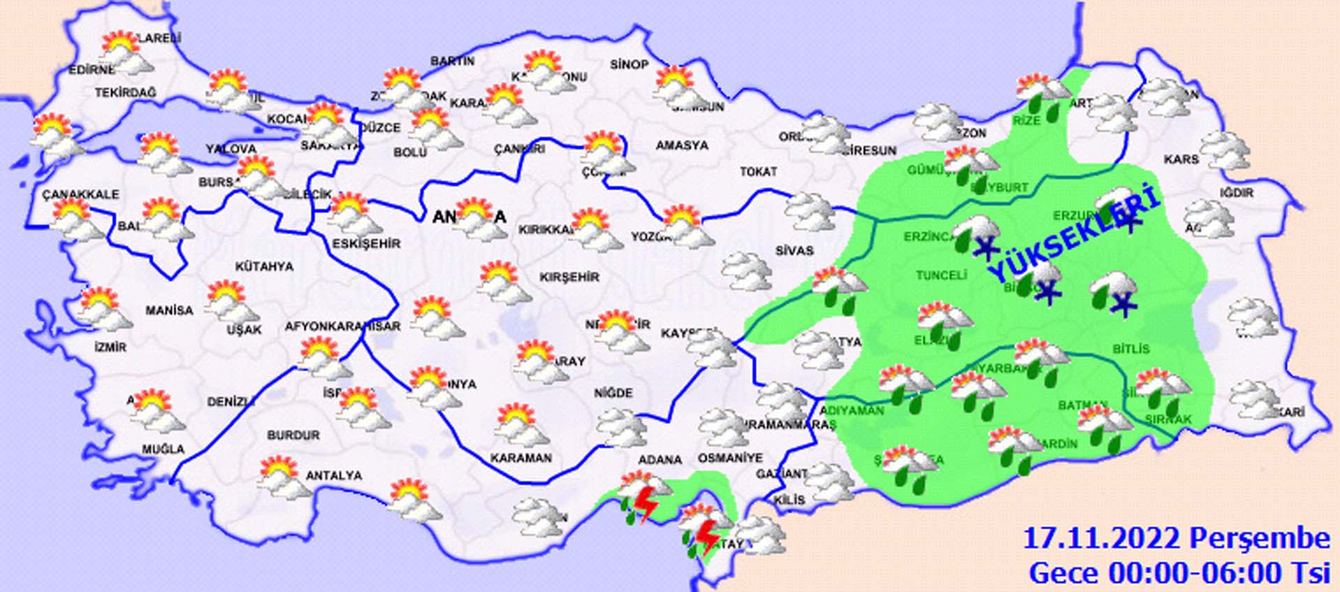 16 Kasım 2022 Çarşamba hava durumu | Dikkat! Kuvvetli sağanak yağışlar geri geliyor!