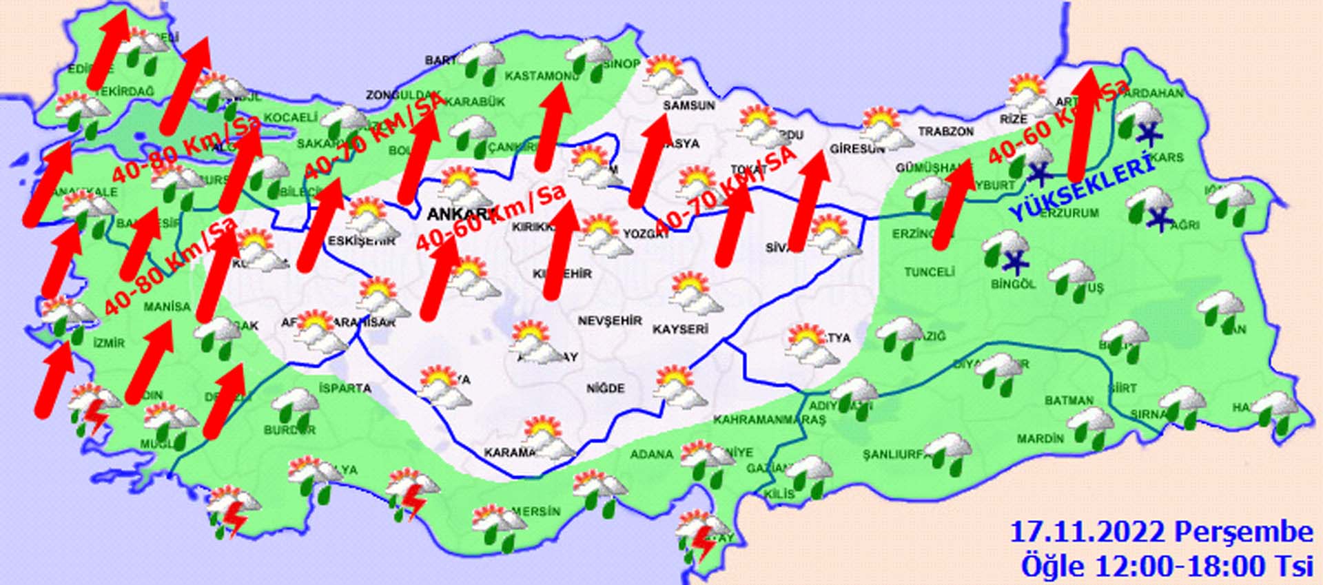 Meteoroloji saat vererek il il uyardı! Gök gürültülü sağanak ve kar yağışı etkili olacak! İşte il il hava durumu 