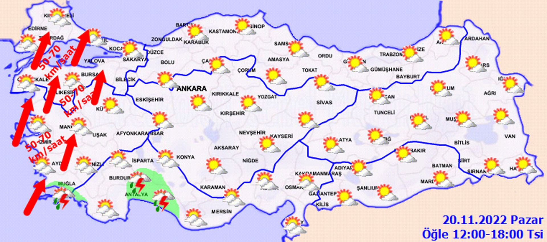 Dışarı çıkarken dikkat! Meteoroloji'den kuvvetli rüzgar ve sağanak yağış uyarısı!
