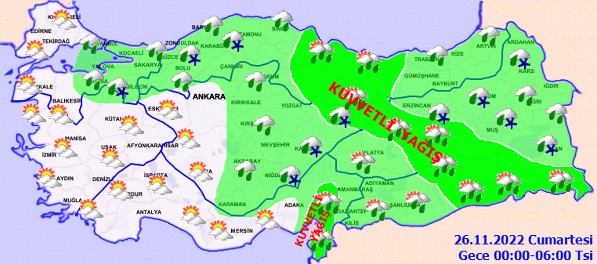 Meteoroloji duyurdu: Yağmur, sağanak ve karla karışık yağmur ve kar etkili olacak! İşte il il hava durumu