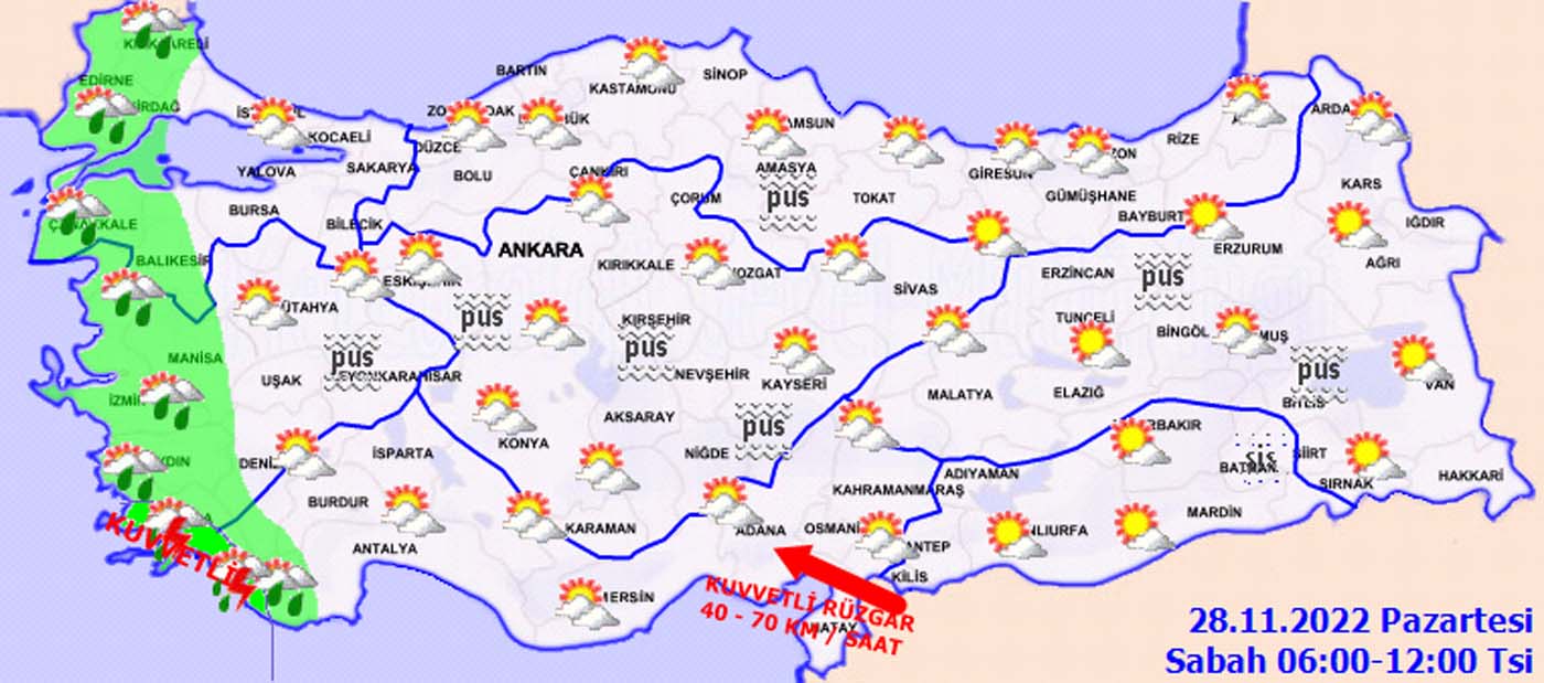 28 Kasım 2022 Pazartesi hava durumu: O illerde yaşayanlar dikkat, donacaksınız! Sıcaklıklar 10 derecenin altına düşüyor, ülke genelinde yağış bekleniyor!