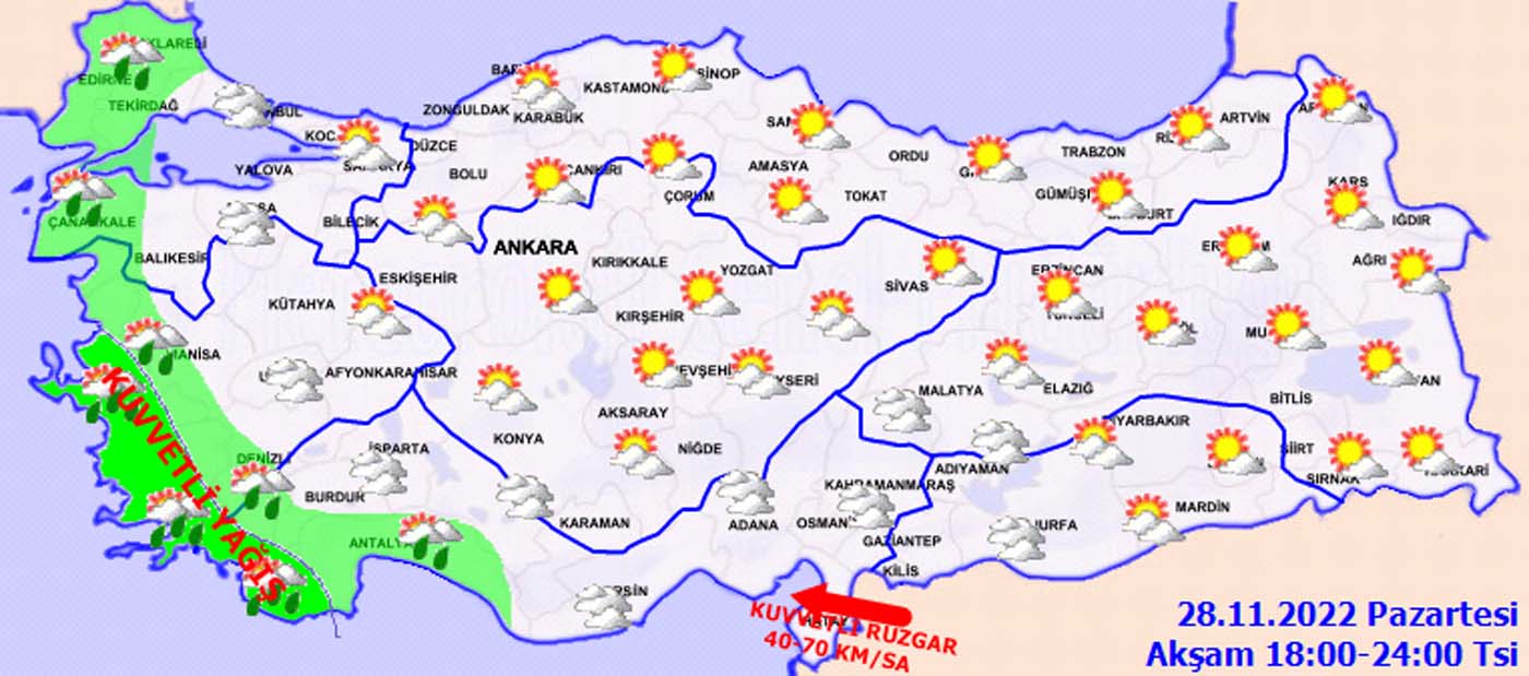 28 Kasım 2022 Pazartesi hava durumu: O illerde yaşayanlar dikkat, donacaksınız! Sıcaklıklar 10 derecenin altına düşüyor, ülke genelinde yağış bekleniyor!