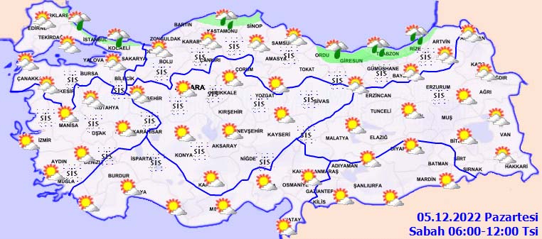 5 Aralık 2022 Pazartesi günlük hava durumu: Sağanak yağışlar o şehirlerimizi etkisi altına alacak!