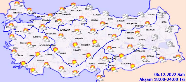 6 Aralık 2022 Salı hava durumu: Marmara ve Karadeniz'i sağanak yağış bekliyor!