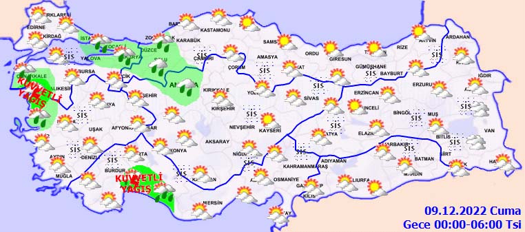 8 Aralık 2022 Perşembe hava durumu: Kuvvetli sağanak yağış o illerimizi vuracak!