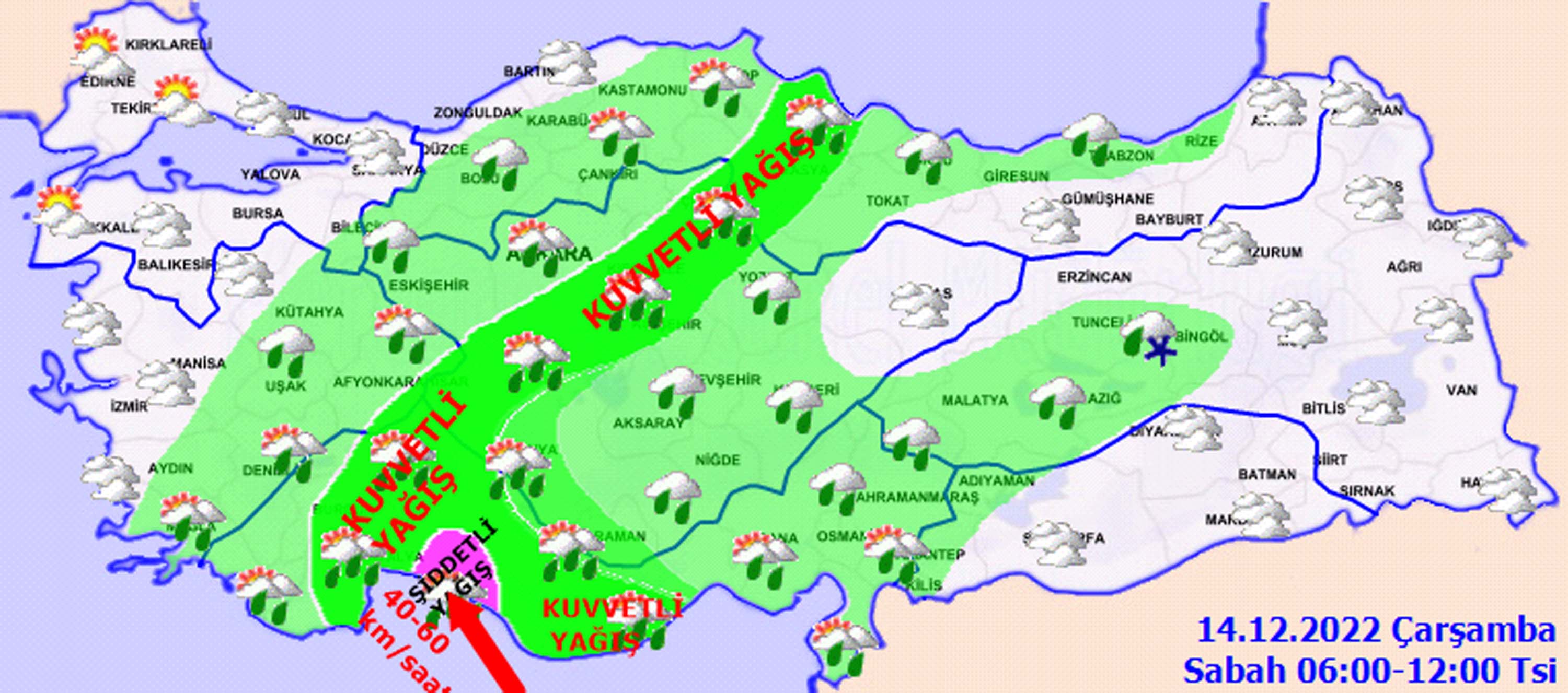 14 Aralık 2022 Çarşamba hava durumu: Sıcaklıklar düştü, kış hissedildi! MGM uyardı! O bölgelerde kar yağışı bekleniyor!