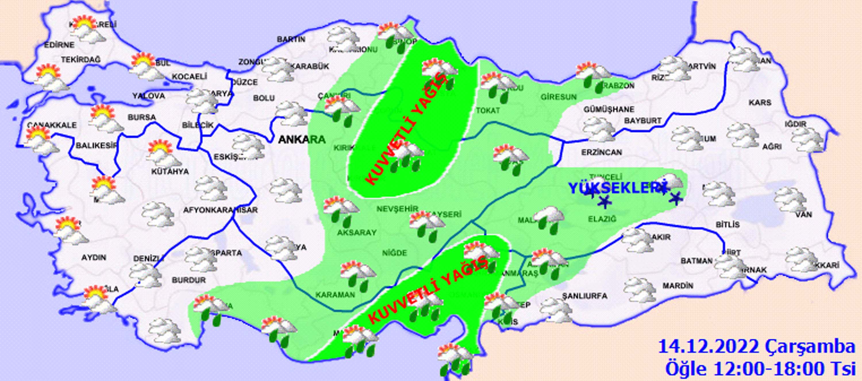 14 Aralık 2022 Çarşamba hava durumu: Sıcaklıklar düştü, kış hissedildi! MGM uyardı! O bölgelerde kar yağışı bekleniyor!
