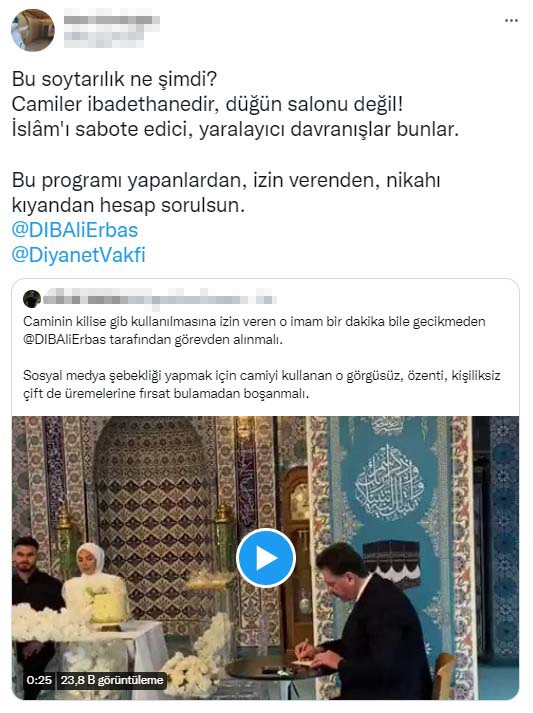 Camiyi kilise gibi kullanarak düğünlerini camide yapmaları ortalığı ayağa kaldırdı!