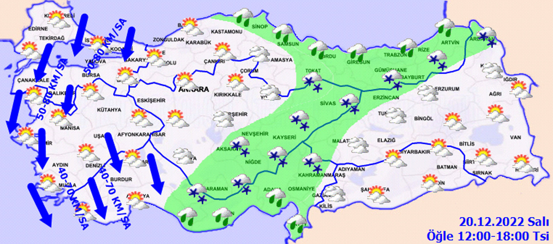 20 Aralık 2022 Salı günü hava durumu nasıl olacak? Meteoroloji açıkladı!