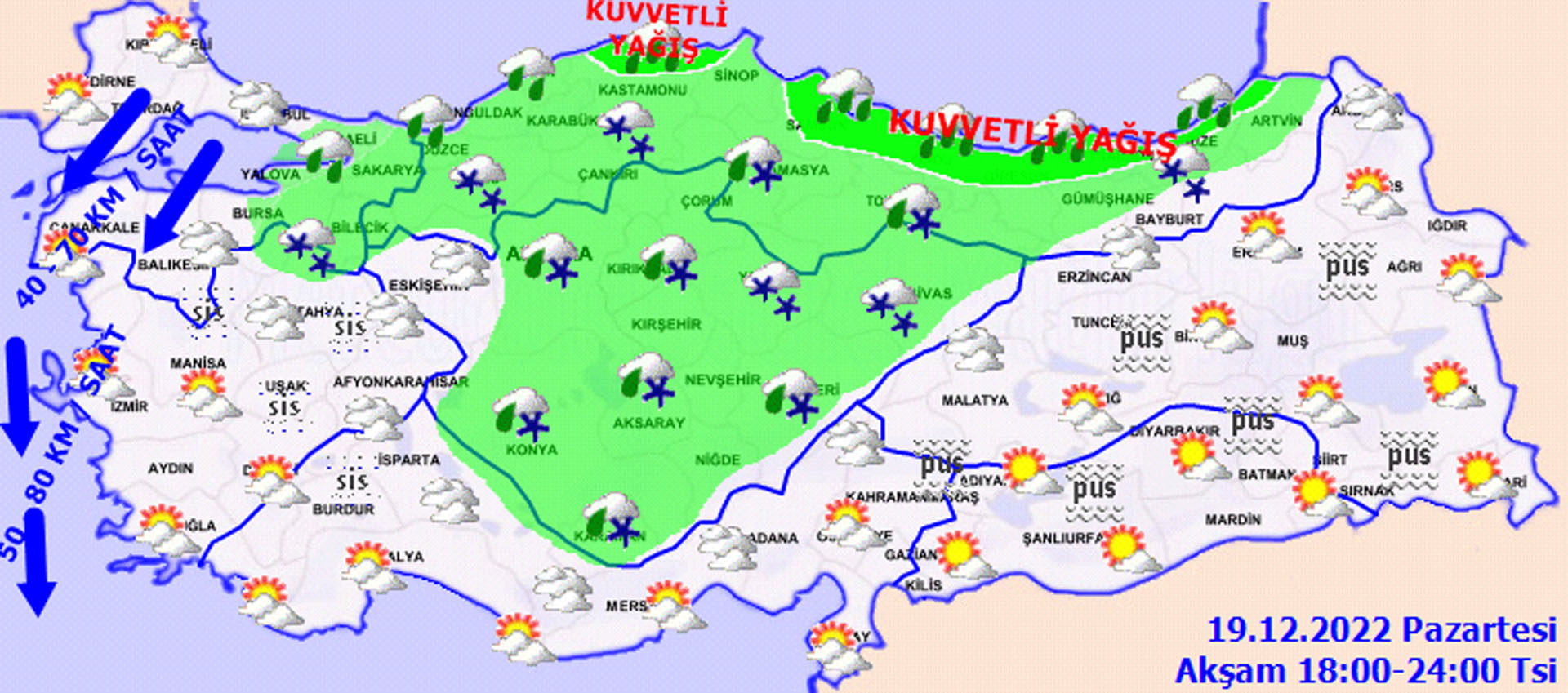 20 Aralık 2022 Salı günü hava durumu nasıl olacak? Meteoroloji açıkladı!