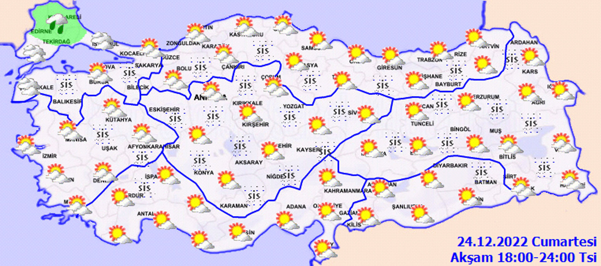 24 Aralık 2022 Cumartesi günü hava durumu nasıl olacak? Meteoroloji'den dikkat çeken açıklama!