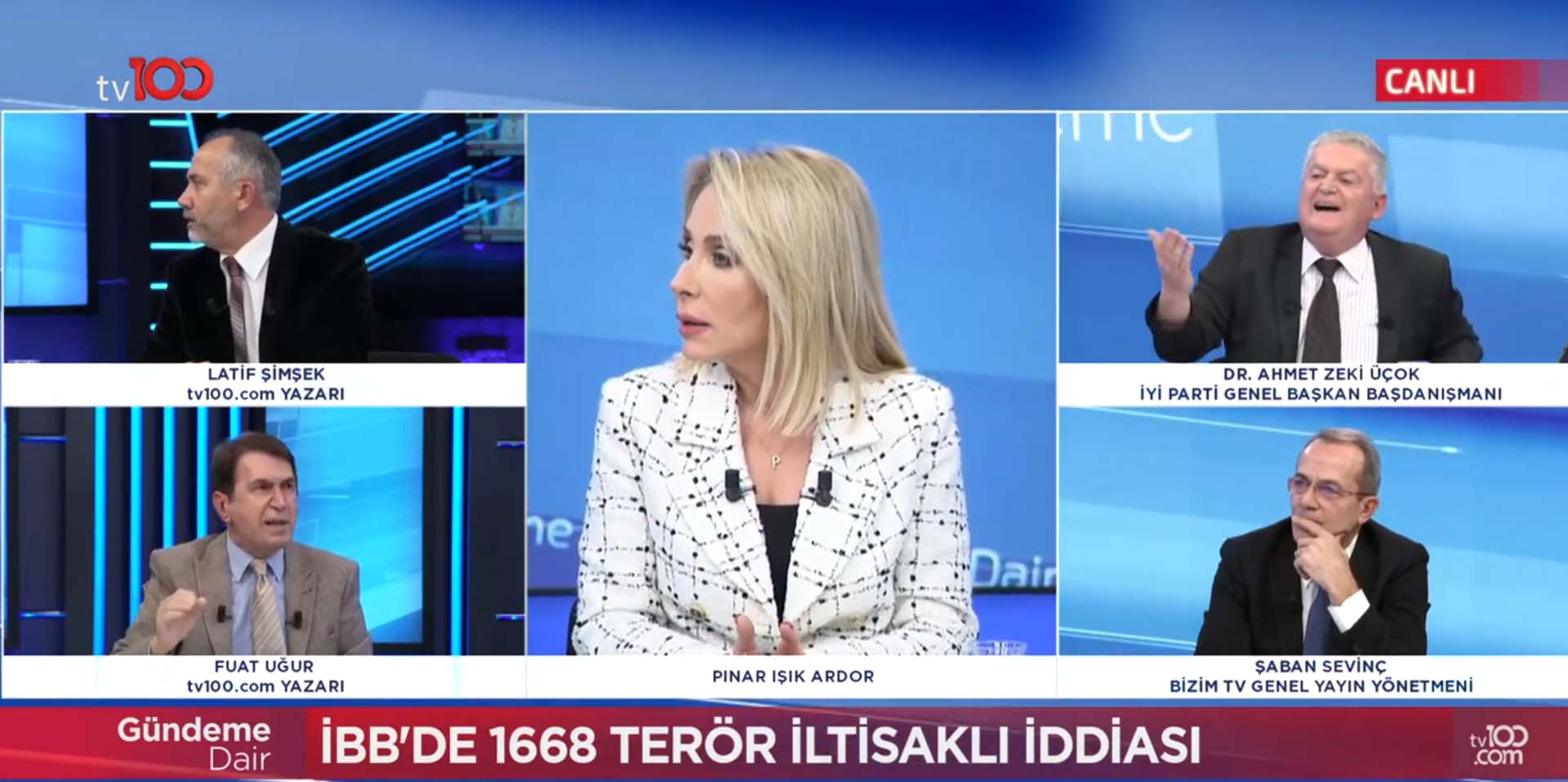 tv100 canlı yayınında ortalık karıştı! Ahmet Zeki Üçok ve Fuat Uğur birbirine girdi, moderatör ne yapacağını şaşırdı!