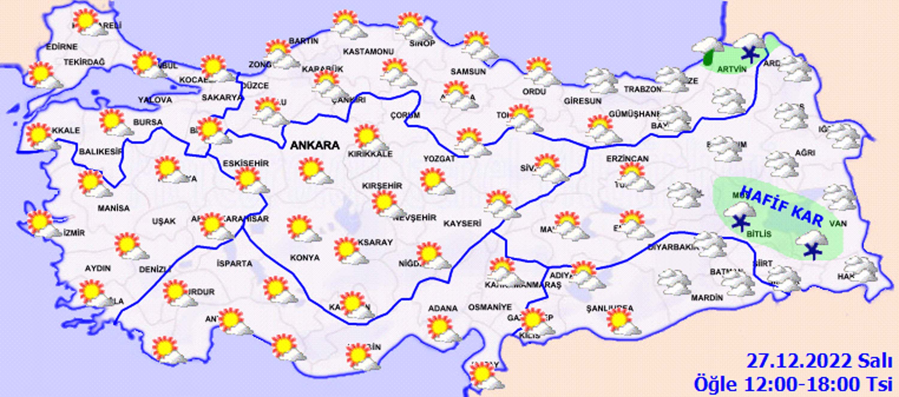 27 Aralık 2022 Salı hava durumu: Şemsiyeleri hazırlayın, sağanak yağış geliyor! İşte il il hava durumu detayları...