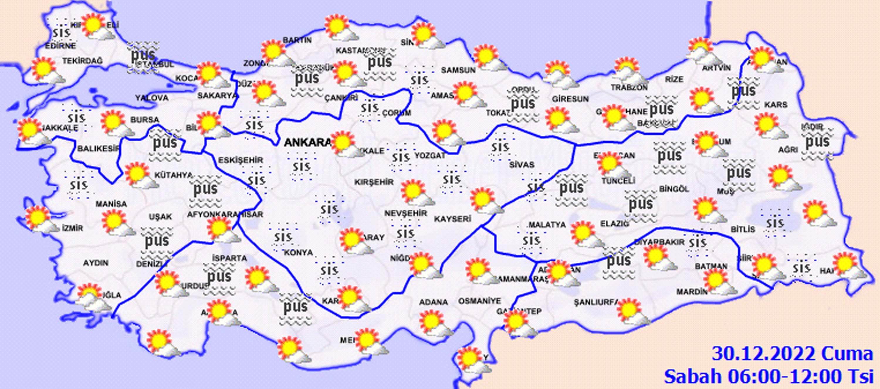 30 Aralık 2022 Cuma hava durumu: Dikkat! Bugün pus ve sisten göz gözü görmeyecek, o illerde şiddetli yağış beklenecek!