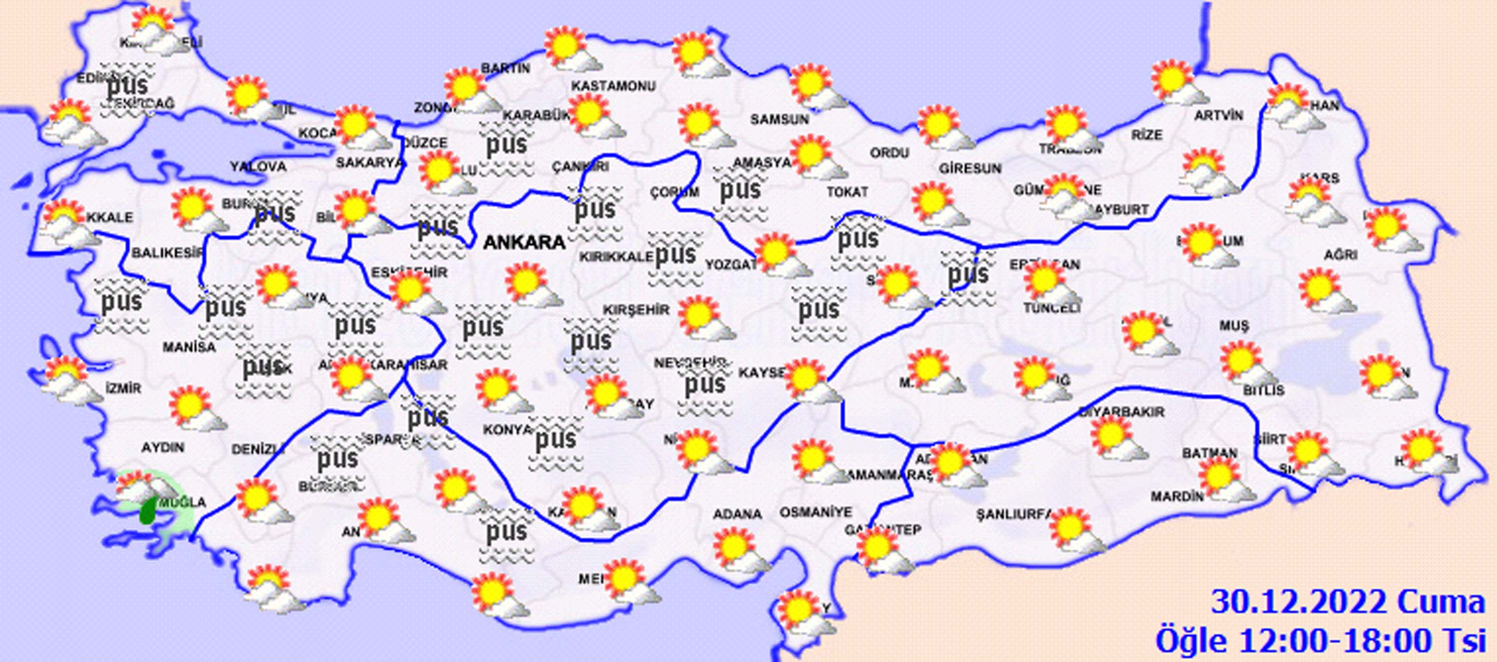 30 Aralık 2022 Cuma hava durumu: Dikkat! Bugün pus ve sisten göz gözü görmeyecek, o illerde şiddetli yağış beklenecek!