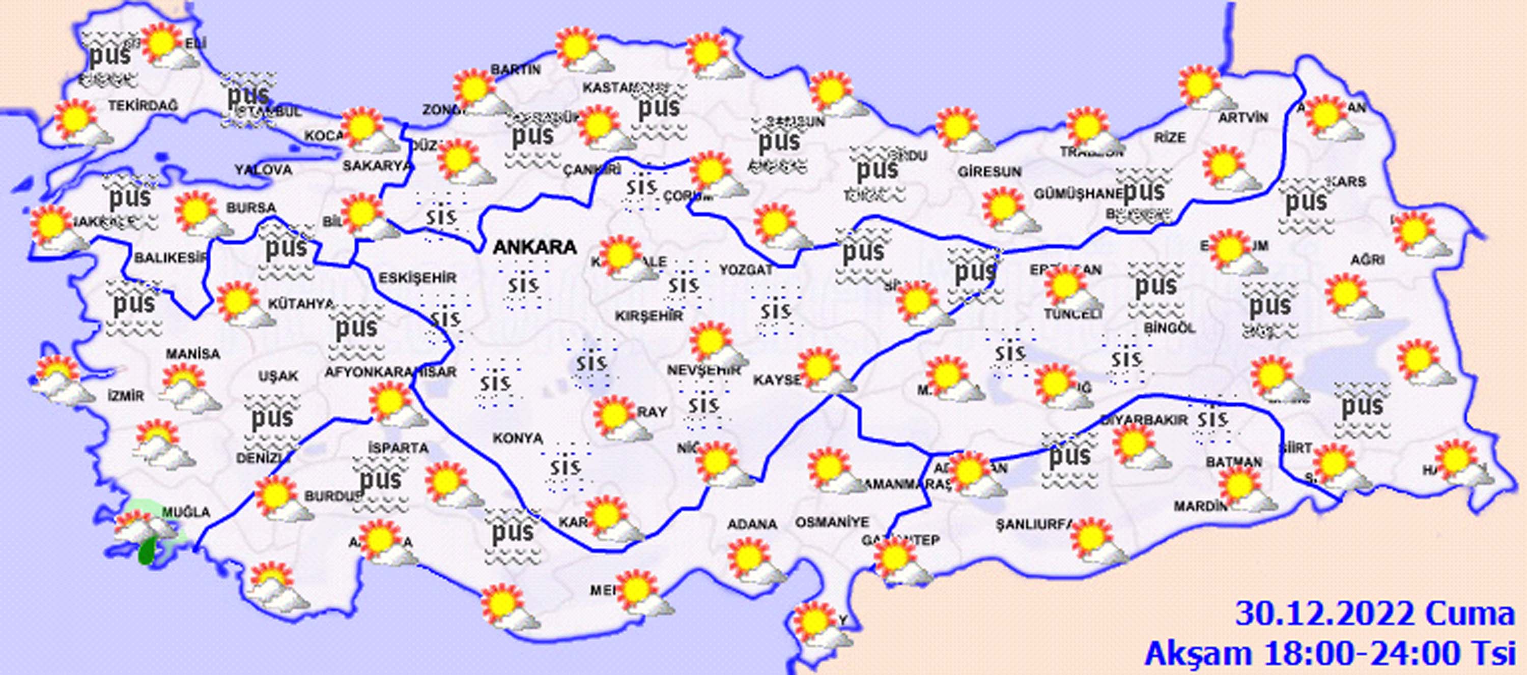 30 Aralık 2022 Cuma hava durumu: Dikkat! Bugün pus ve sisten göz gözü görmeyecek, o illerde şiddetli yağış beklenecek!