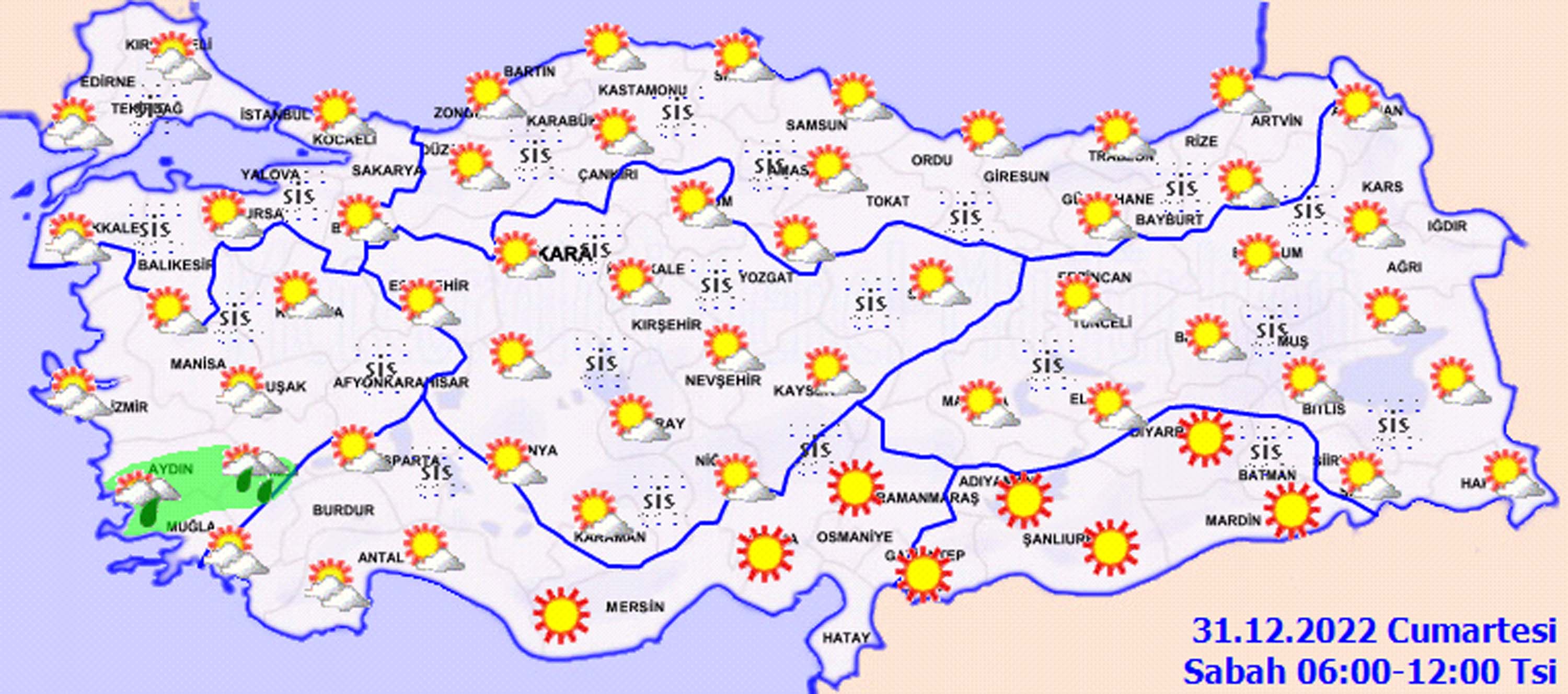 31 Aralık 2022 Cumartesi hava durumu: Dışarı çıkacak olanlar dikkat! O illerde sağanak yağış etkili olacak! İşte il il hava durumu...