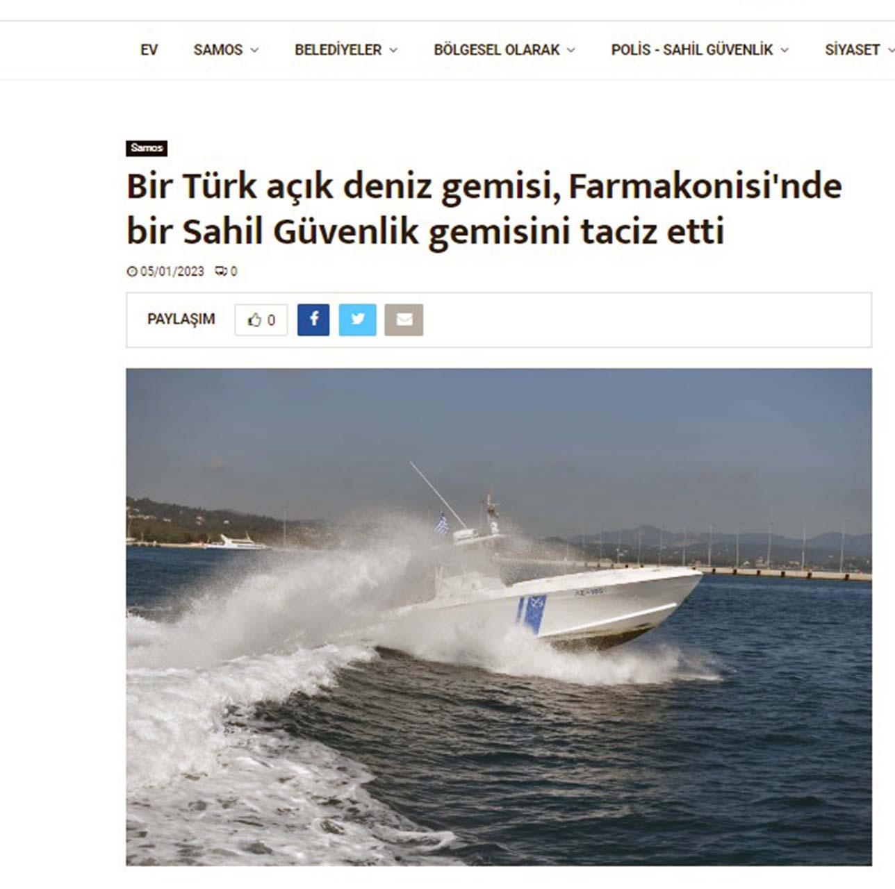 Yunan basını yalanda sınır tanımadı! Yunan tacizini, Türkiye'ye yıkmaya kalktılar