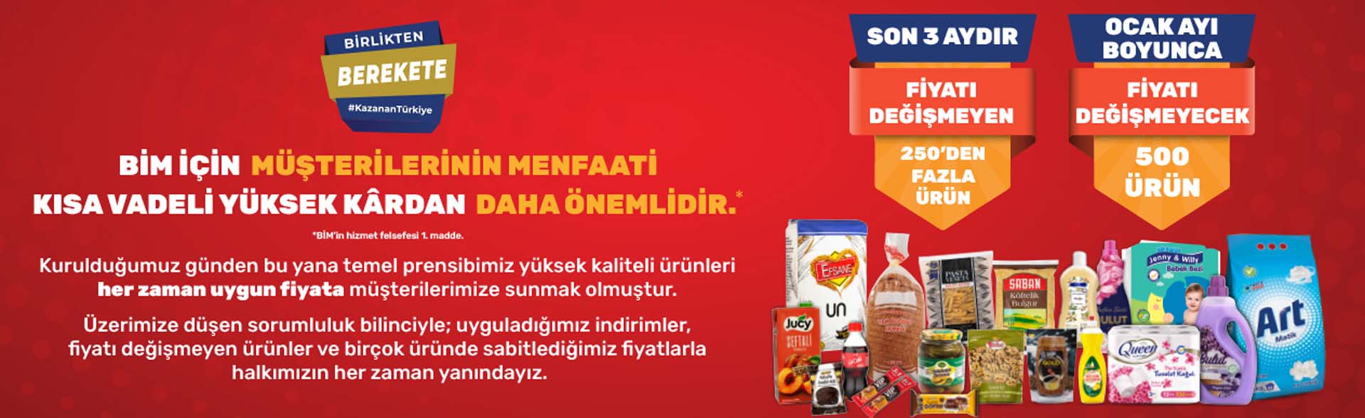 BİM'den sabit fiyat kampanyası: 500 ürünün fiyatı değişmeyecek 