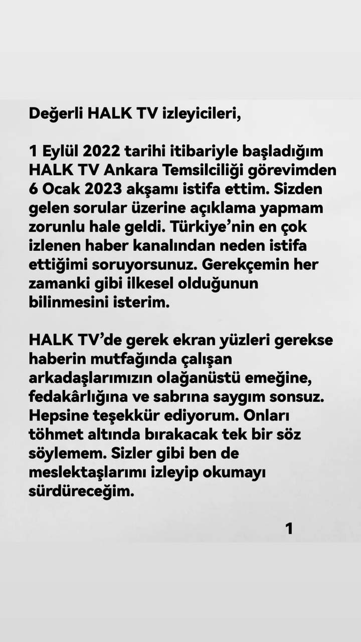 Halk TV'den istifa etti! Özlem Akarsu Çelik'ten patron Cafer Mahiroğlu'na: Gazetecilikten gelmeyen medya patronları genel yayın yönetmenliğine soyunmamalı