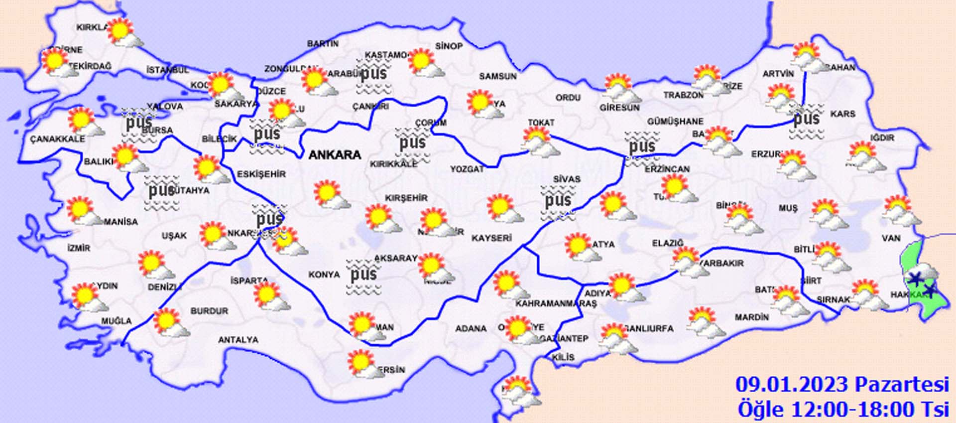 Meteoroloji o illerde yaşayanları saat vererek uyardı! Yağmur, karla karışık yağmur ve kar geliyor! İşte 9 Ocak 2023 Pazartesi il il hava durumu